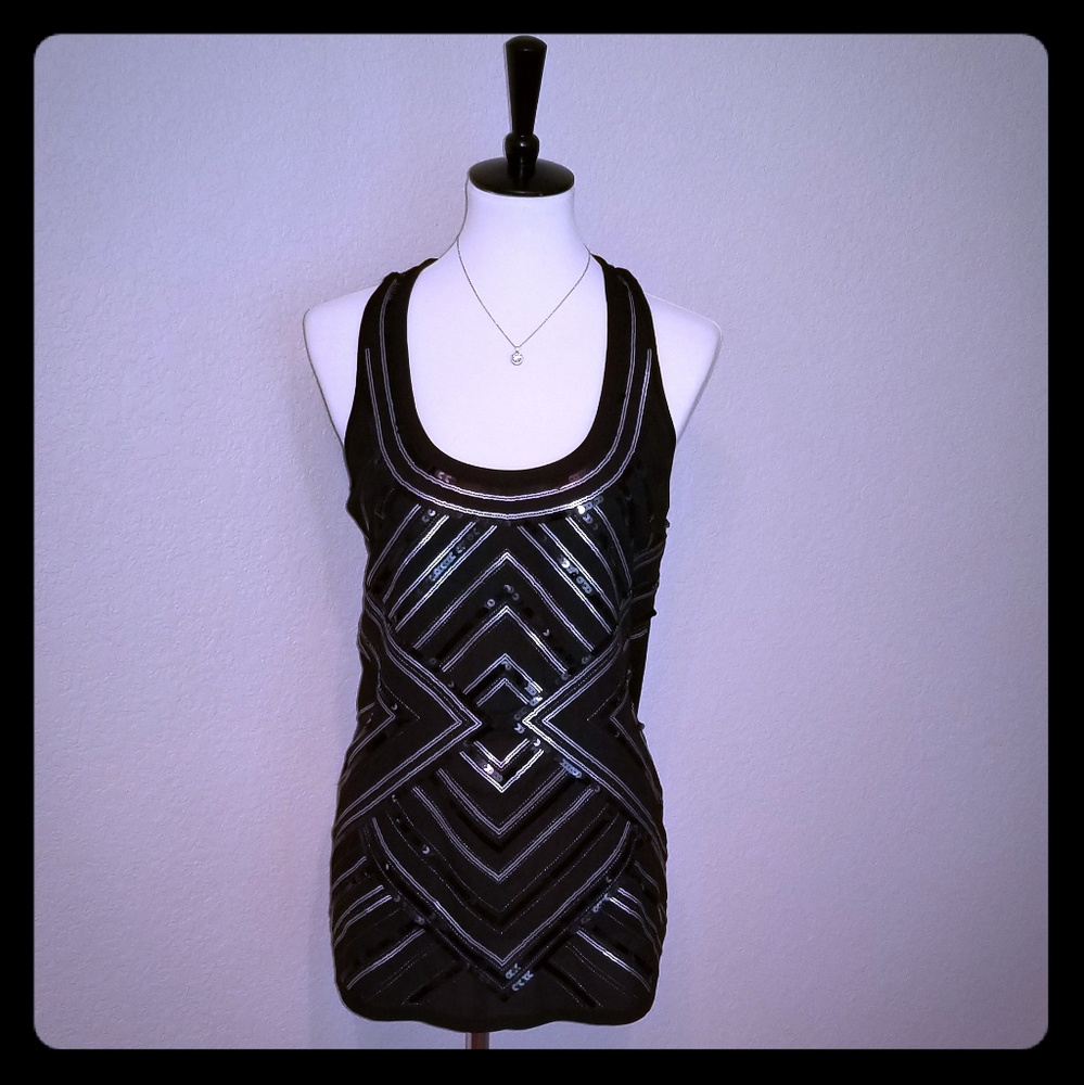 EXPRESS Sequins Top Large